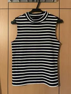 ボーダー ノースリーブ タンクトップ