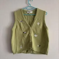 【新品】DEMY BY DEMYLEE ニットベスト アニマル刺繍 S