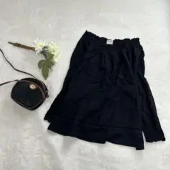 【ハグオーワー】ブラック オフショルダー 長袖トップス a2892