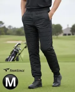 新品　ツアーステージ　ブリヂストン ブラックキルティング切り替え防風パンツM