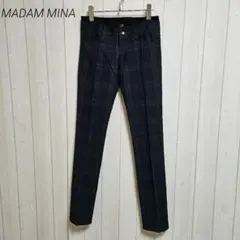 MADAM MINA ブラックウォッチ センタープレスコットンパンツ 日本製