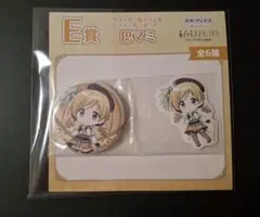 E賞 　巴マミ　アニプレックスくじ　グリッター缶バッジ＆ステッカー