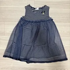 110 チュール付き　ノースリーブ　ワンピース