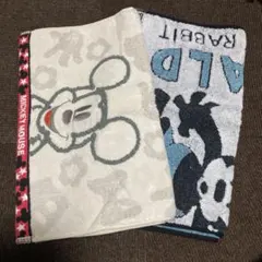 ディズニー　フェイスタオル 2枚 ミッキー ミニー