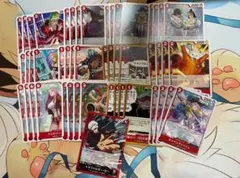 ワンピースカード 蒼海の七傑 ノーマル 各4枚+リーダーカード 赤 まとめ売り