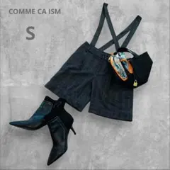 コムサイズム ショートパンツ グレンチェック 黒 グレー S 【美品】