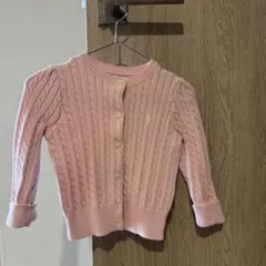 Ralph Lauren ケーブル編みカーディガン 12M ピンク