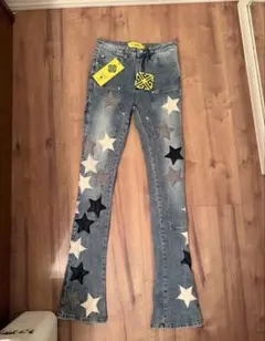 GUAPI 星柄デニムパンツ 28 フレアデニムのサムネイル