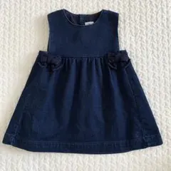 プチバトー　デニムジャンパースカート 80