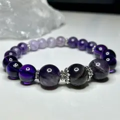 【心の平和】 アメジスト 12mm玉 ブレスレット パワーストーン レディース