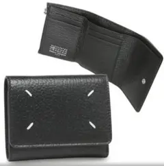 ■新品■ Maison Margiela メゾンマルジェラ　三つ折り財布黒メンズ