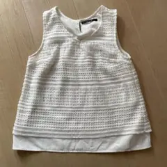 INGNI ホワイト レース編み　ノースリーブ トップス　M