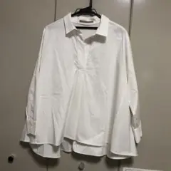 今日だけ価格。Anna kettyの白の Aライン綿100%チュニックブラウス