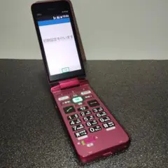 SIMフリー】au KYF43 ワインレッド 折りたたみ携帯電話 かんたん携帯