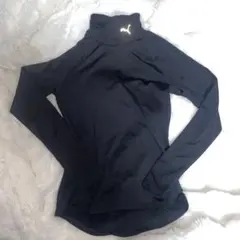 PUMA ブラック ハイネック トップス