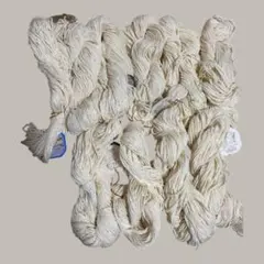 ダイヤルラン　アイボリー 麻50綿50 毛糸　10玉