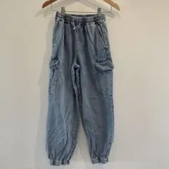 3mam様専用⭐︎ 美品　GU ライトブルー カーゴパンツ　キッズ用　M