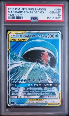 【PSA10】コイキング&ホエルオーGX RR サン&ムーン タッグボルトのサムネイル