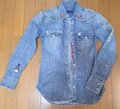 Dsquared2ディースクエアード　デニムシャツ 刺繍デザイン イタリア製