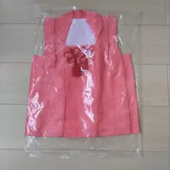 七五三 三歳 被布コート 単品 女児 赤色 疋田鹿の子模様