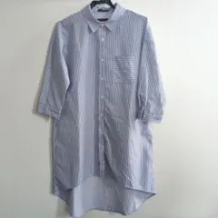 BLUE STRIVE ストライプ シャツワンピース
