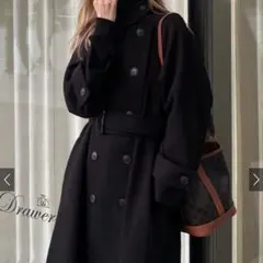 【こっちゃん様専用】GRLグレイル襟3Wa ベルト付フェイクウールトレンチコート