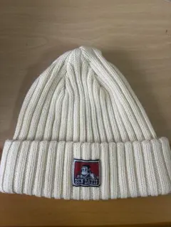 アイボリー ニット帽