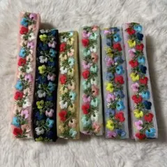 インド刺繍リボン✳︎大特価価格✳︎2m×6本セット［1C］