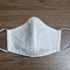 レースコットン生地ピッタリマスク・2枚組ご購入は500円