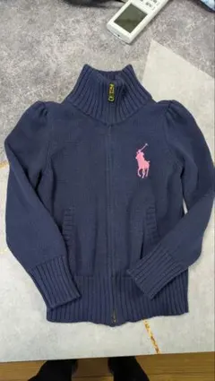 【美品】RALPH LAURENラルフローレン110 ジップアップカーディガン