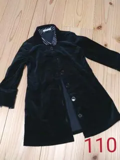 BeBe110 ブラックジャケットワンピースベルベット調