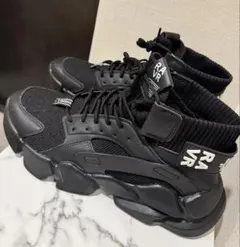 ブラック ハイカットスニーカー メンズシューズ