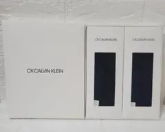 新品 CK カルバン・クライン 靴下 2足組 25-27cm 黒・紺 箱付