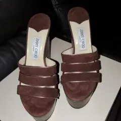 ジミーチュウ　サンダル 　ミュール　ウッドヒール　37　新品