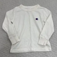 未使用 チャンピオン　白tシャツ　長袖　ワンポイント