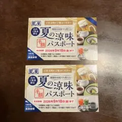 藍屋 夏の涼味半額パスポート 2026年9月18日まで　2枚のサムネイル