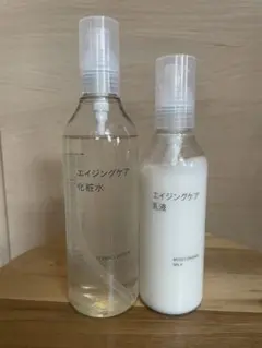無印良品　エイジングケア化粧水&乳液　使いかけ　ポンプ付　匿名配送のサムネイル