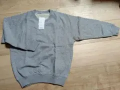 【新品未使用】子ども用裏毛トレーナー　グレー　サイズJM（120〜130cm）