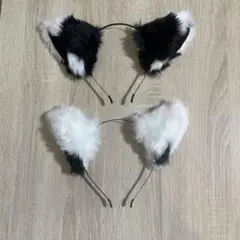 猫耳 カチューシャ 2点セット コスプレのサムネイル