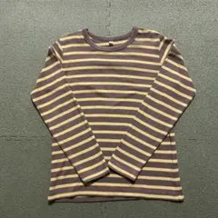 無印良品　長袖ボーダーシャツ　130