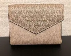 超美品 MICHAEL KORS 三つ折り財布 ピンク ゴールド 二つ折りコーチ