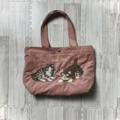 PINK HOUSE ピンクハウス　キティーズ・ブラザーズ刺繍起毛スエードバッグ