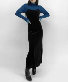 ⭐️美品⭐️LVEU. ベロアキャミソールワンピース ブラック F