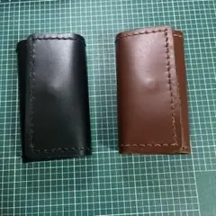 キーケース！ハンドメイド！シンプル！ブラウンのみ！