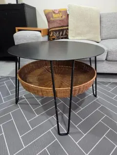 WALLABY LOW TABLE ROUND センターテーブル ブラックのサムネイル