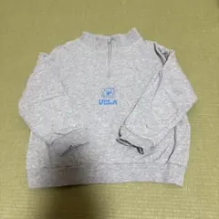 UCLA グレー ハーフジップ トレーナー