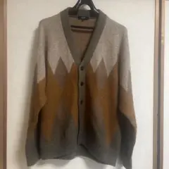 BEAMS HEARTビームスハートモヘヤタッチ アーガイル ビッグカーディガン