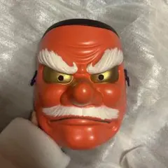 当時物】お面 能面 ひょっとこ 火男 骨董品 工芸品 石膏 陶器 壁掛け
