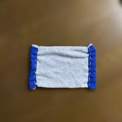 ハンリメブルー×ライトグレー手作りマスク