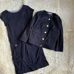 マッキントッシュフィロソフィー ワンピースセットアップ フォーマル S/M 紺